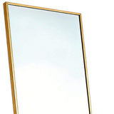 56" Gold Aluminum Freestanding And Wall Mounted Framed Full Length Mirror - HomeRoots - Flyclothing LLC