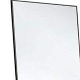 55" Black Aluminum Wall Mount Leaning Or Freestanding Framed Full Length Mirror - HomeRoots - Flyclothing LLC