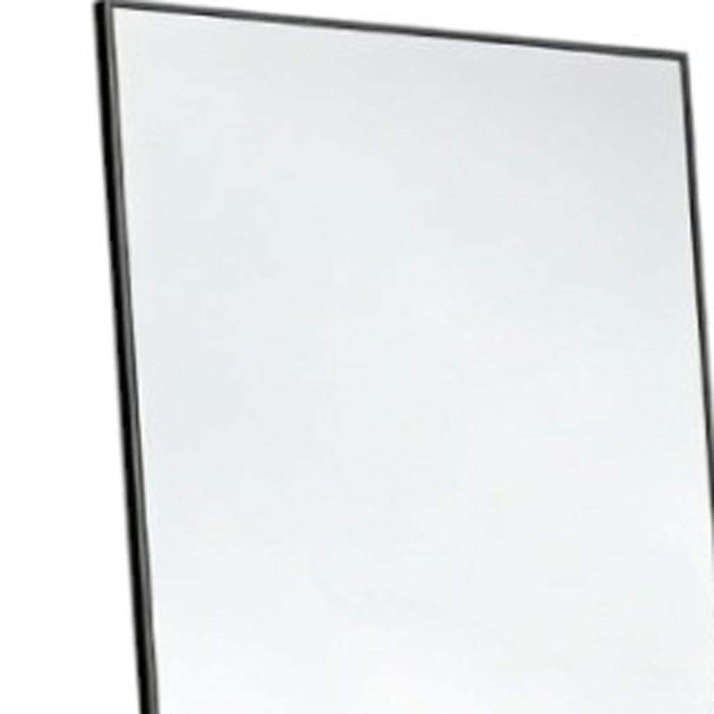 55" Black Aluminum Wall Mount Leaning Or Freestanding Framed Full Length Mirror - HomeRoots - Flyclothing LLC
