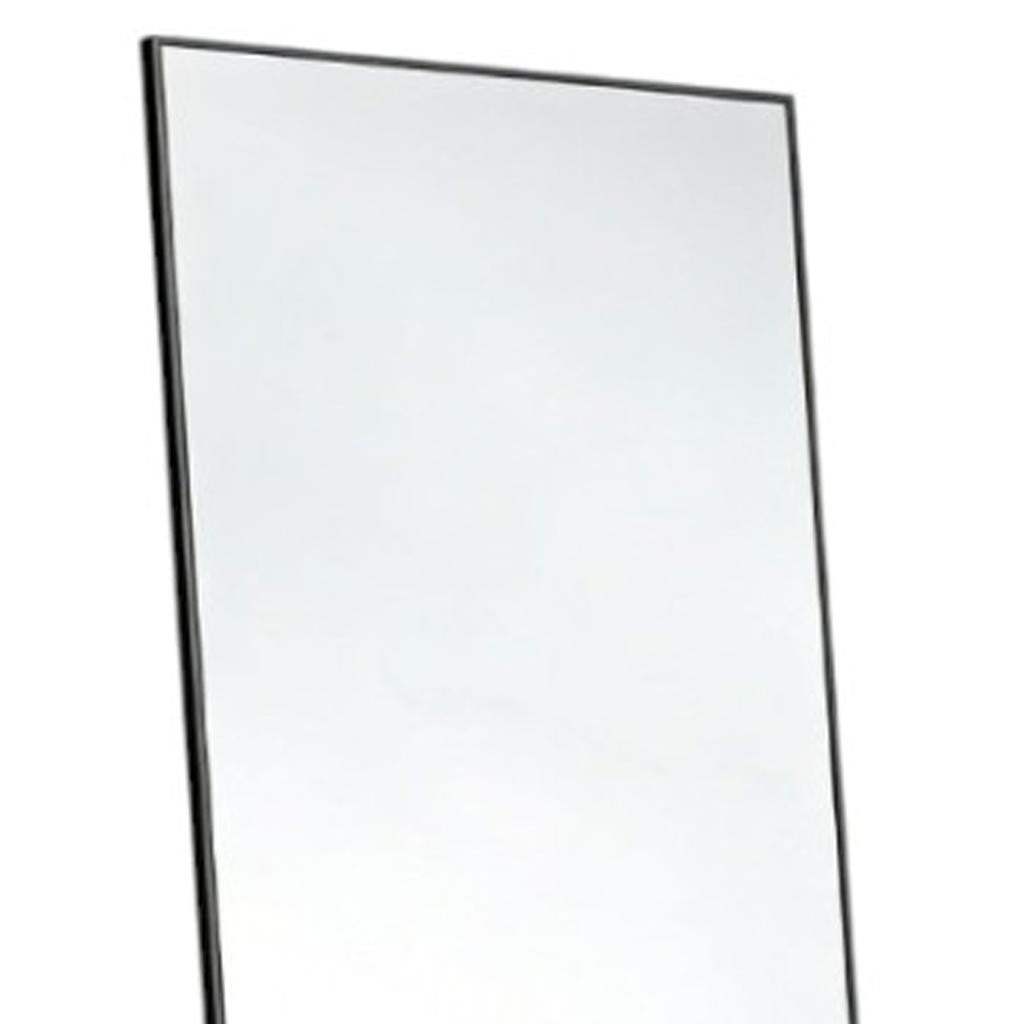 55" Black Aluminum Wall Mount Leaning Or Freestanding Framed Full Length Mirror - HomeRoots - Flyclothing LLC