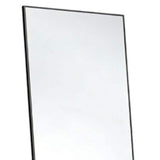 55" Black Aluminum Wall Mount Leaning Or Freestanding Framed Full Length Mirror - HomeRoots - Flyclothing LLC
