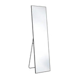 55" Black Aluminum Wall Mount Leaning Or Freestanding Framed Full Length Mirror - HomeRoots - Flyclothing LLC