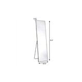55" Black Aluminum Wall Mount Leaning Or Freestanding Framed Full Length Mirror - HomeRoots - Flyclothing LLC