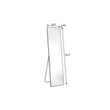55" Black Aluminum Freestanding And Wall Mounted Framed Full Length Mirror - HomeRoots - Flyclothing LLC