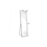 64" Black Aluminum Freestanding And Wall Mounted Framed Full Length Mirror - HomeRoots - Flyclothing LLC