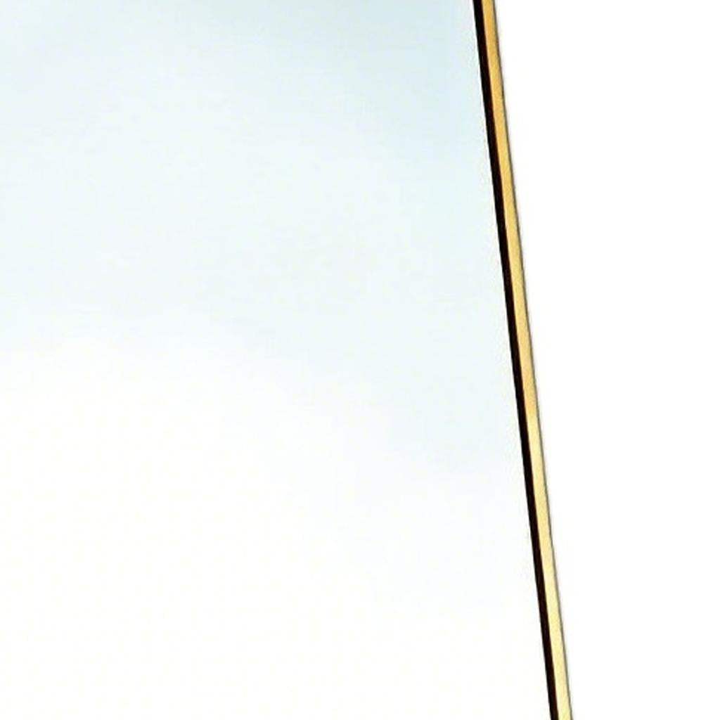 64" Gold Aluminum Freestanding And Wall Mounted Framed Full Length Mirror - HomeRoots - Flyclothing LLC