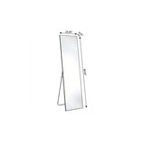 67" Black Aluminum Freestanding And Wall Mounted Framed Full Length Mirror - HomeRoots - Flyclothing LLC
