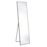 67" Black Aluminum Freestanding And Wall Mounted Framed Full Length Mirror - HomeRoots - Flyclothing LLC