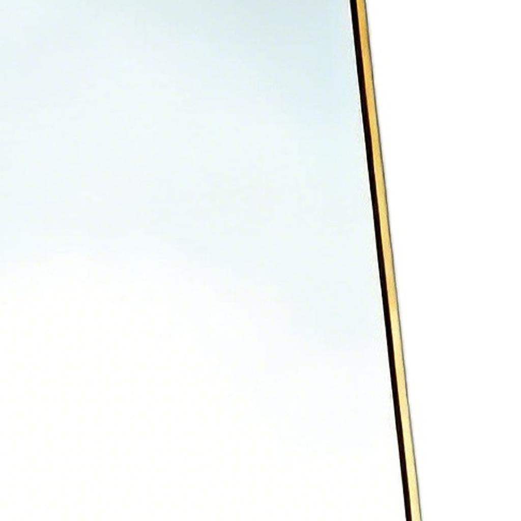 67" Gold Aluminum Freestanding And Wall Mounted Framed Full Length Mirror - HomeRoots - Flyclothing LLC