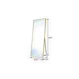 67" Gold Aluminum Freestanding And Wall Mounted Framed Full Length Mirror - HomeRoots - Flyclothing LLC
