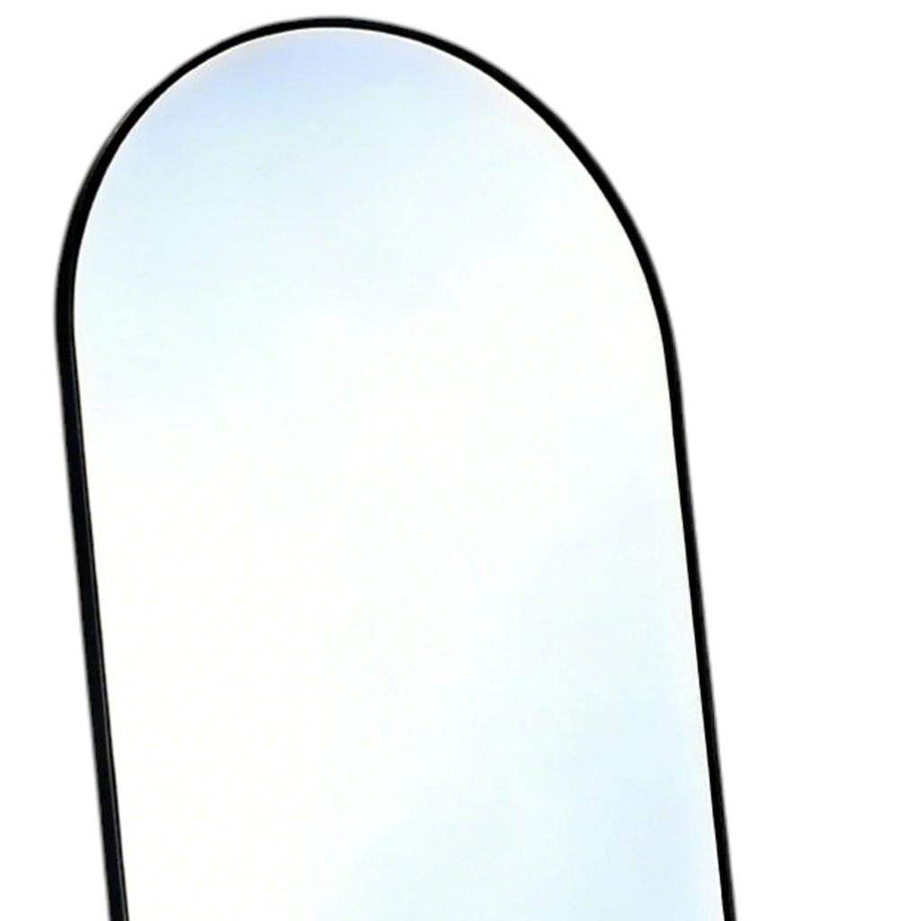 55" Black Aluminum Arch Freestanding And Wall Mounted Framed Full Length Mirror - HomeRoots - Flyclothing LLC