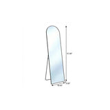 57" Black Aluminum Arch Freestanding And Wall Mounted Framed Full Length Mirror - HomeRoots - Flyclothing LLC