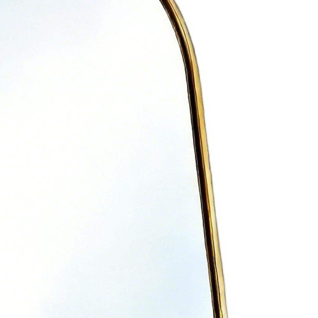 64" Gold Aluminum Arch Freestanding And Wall Mounted Framed Full Length Mirror - HomeRoots - Flyclothing LLC