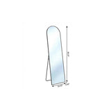 64" Black Aluminum Arch Freestanding And Wall Mounted Framed Full Length Mirror - HomeRoots - Flyclothing LLC