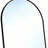 66" Black Aluminum Arch Freestanding And Wall Mounted Framed Full Length Mirror - HomeRoots - Flyclothing LLC