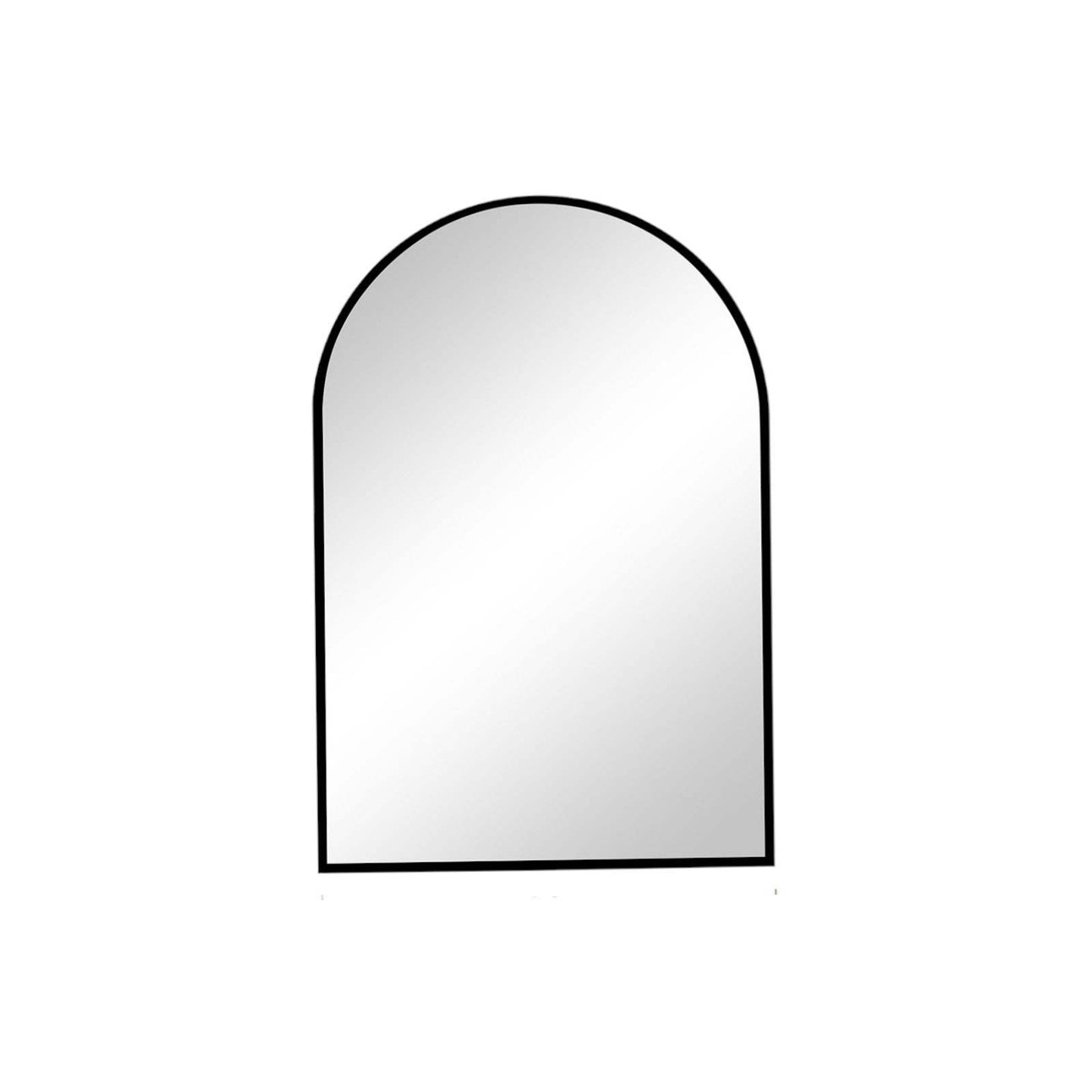 30" Black Aluminum Arch Framed Anti Fog Accent Mirror - HomeRoots - Flyclothing LLC