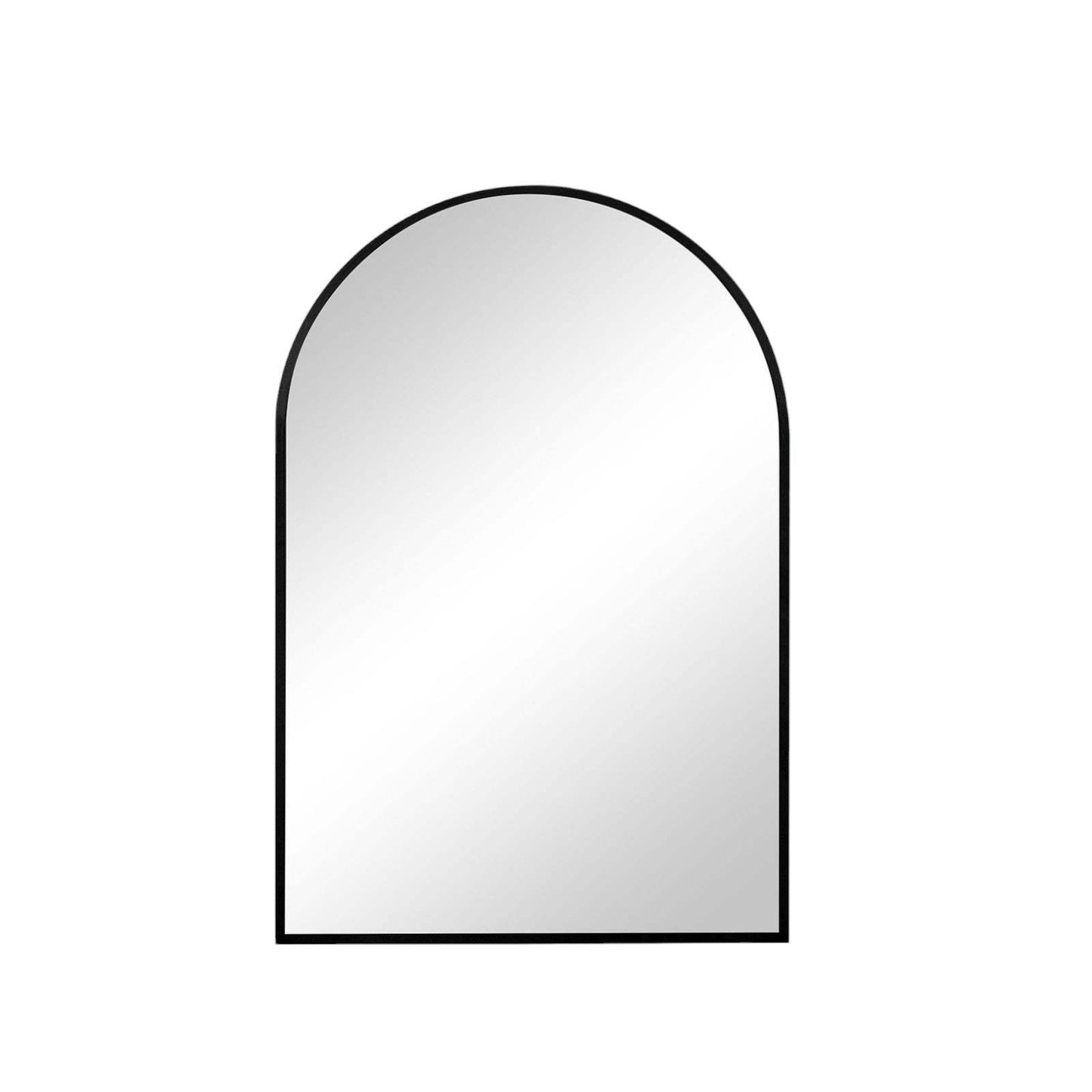 38" Black Aluminum Arch Framed Anti Fog Accent Mirror - HomeRoots - Flyclothing LLC