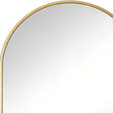 38" Gold Aluminum Arch Framed Anti Fog Accent Mirror - HomeRoots - Flyclothing LLC