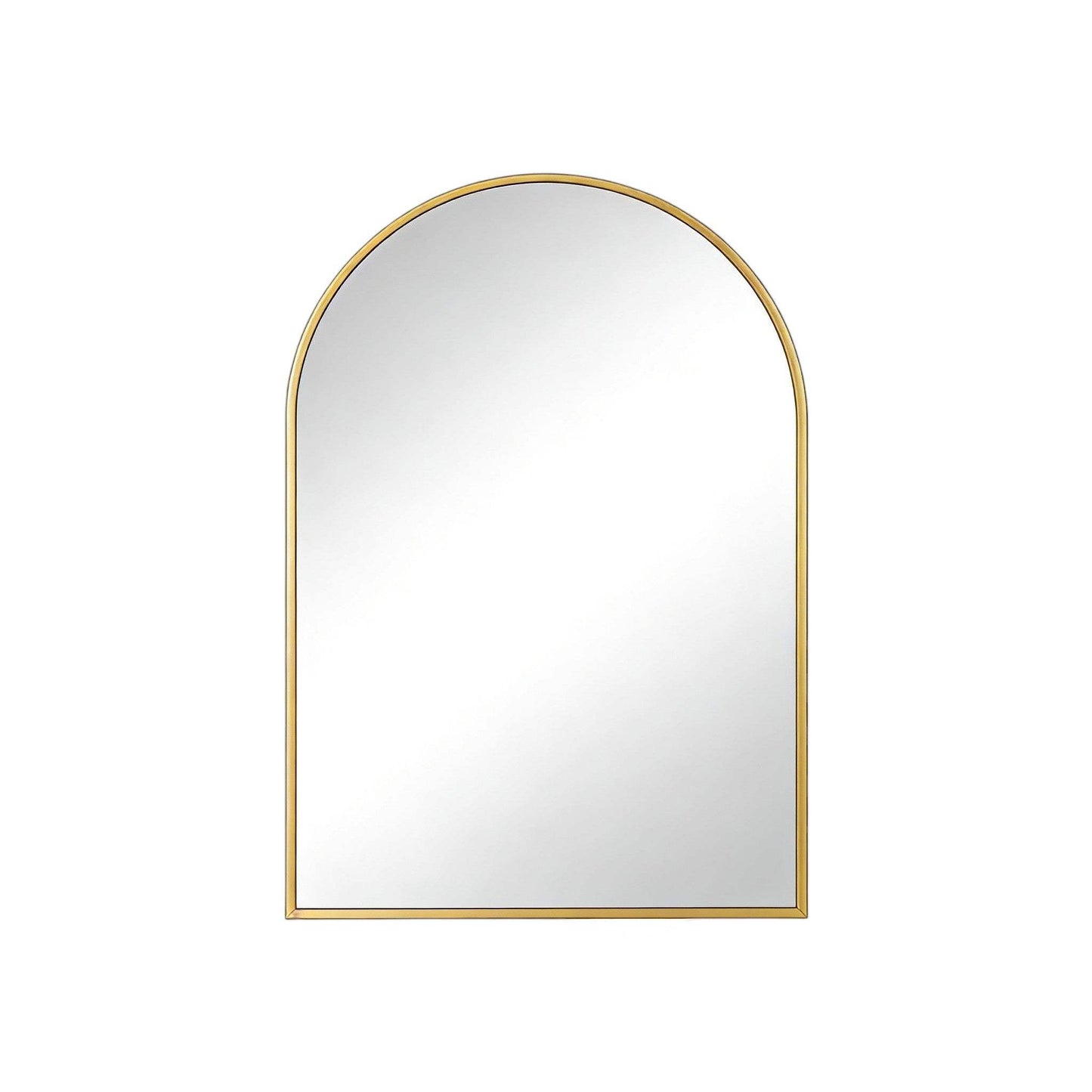 38" Gold Aluminum Arch Framed Anti Fog Accent Mirror - HomeRoots - Flyclothing LLC