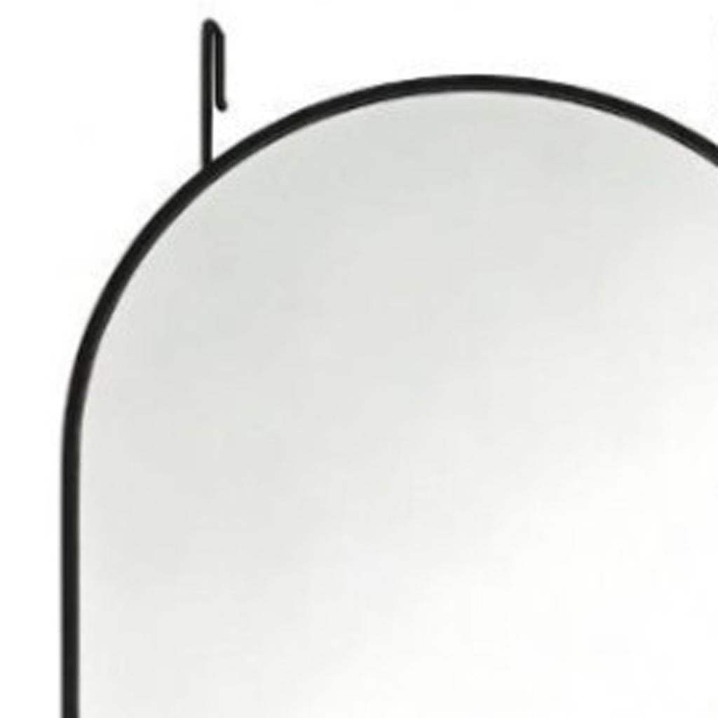 47" Black Aluminum Arch Over the Door Framed Accent Mirror - HomeRoots - Flyclothing LLC