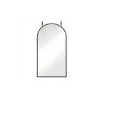 47" Black Aluminum Arch Over the Door Framed Accent Mirror - HomeRoots - Flyclothing LLC