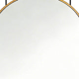 47" Gold Aluminum Arch Over the Door Framed Accent Mirror - HomeRoots - Flyclothing LLC