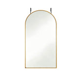 47" Gold Aluminum Arch Over the Door Framed Accent Mirror - HomeRoots - Flyclothing LLC