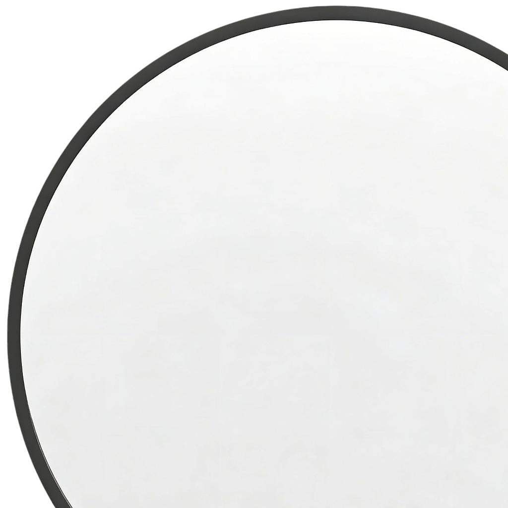 20" Black Aluminum Round Framed Accent Mirror - HomeRoots - Flyclothing LLC