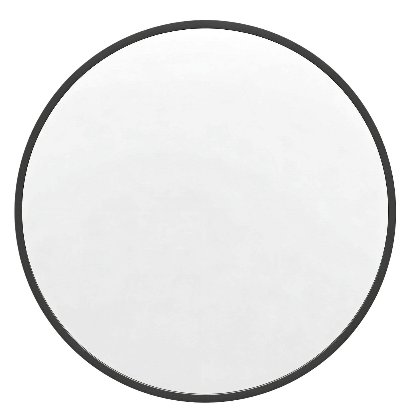 20" Black Aluminum Round Framed Accent Mirror - HomeRoots - Flyclothing LLC