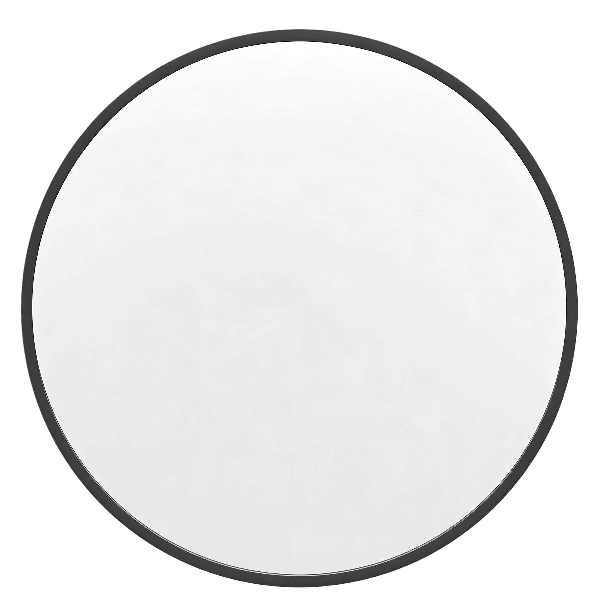 20" Black Aluminum Round Framed Accent Mirror - HomeRoots - Flyclothing LLC