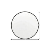 20" Black Aluminum Round Framed Accent Mirror - HomeRoots - Flyclothing LLC
