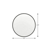 24" Black Aluminum Round Framed Accent Mirror - HomeRoots - Flyclothing LLC