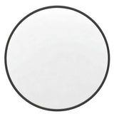 24" Black Aluminum Round Framed Accent Mirror - HomeRoots - Flyclothing LLC