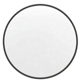 24" Black Aluminum Round Framed Accent Mirror - HomeRoots - Flyclothing LLC