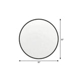 30" Black Aluminum Round Framed Accent Mirror - HomeRoots - Flyclothing LLC