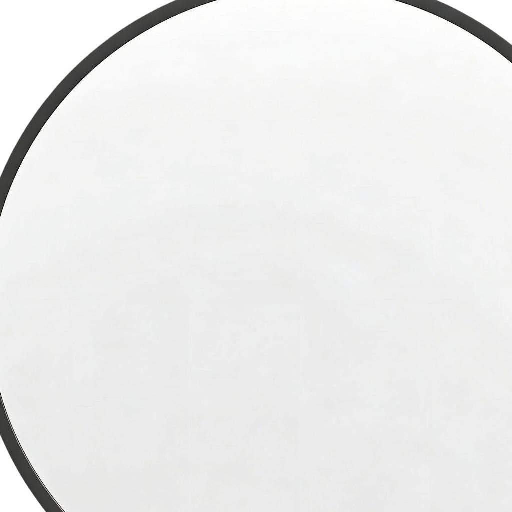 30" Black Aluminum Round Framed Accent Mirror - HomeRoots - Flyclothing LLC