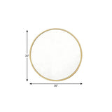 20" Gold Aluminum Round Framed Accent Mirror - HomeRoots - Flyclothing LLC