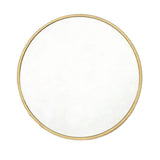 20" Gold Aluminum Round Framed Accent Mirror - HomeRoots - Flyclothing LLC