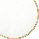 24" Gold Aluminum Round Framed Accent Mirror - HomeRoots - Flyclothing LLC