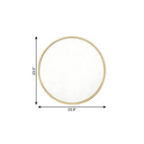 24" Gold Aluminum Round Framed Accent Mirror - HomeRoots - Flyclothing LLC
