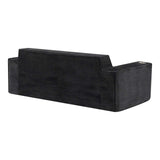 76" Black Corduroy Sofa With Toss Pillows - HomeRoots - Flyclothing LLC