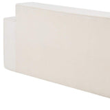 76" White Corduroy Sofa With Toss Pillows - HomeRoots - Flyclothing LLC