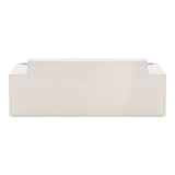 76" White Corduroy Sofa With Toss Pillows - HomeRoots - Flyclothing LLC