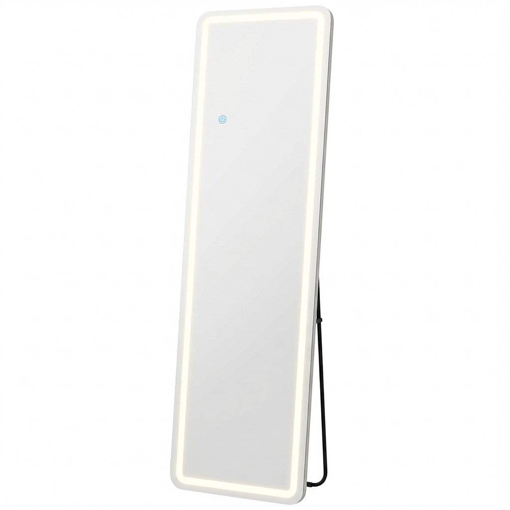 70" Silver Lighted Freestanding And Wall Mounted Framed Full Length Mirror - HomeRoots - Flyclothing LLC