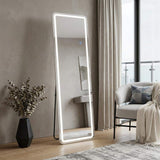 70" Silver Lighted Freestanding And Wall Mounted Framed Full Length Mirror - HomeRoots - Flyclothing LLC