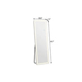 64" Silver Lighted Freestanding And Wall Mounted Framed Full Length Mirror - HomeRoots - Flyclothing LLC