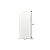 60" Silver Arch Lighted Freestanding And Wall Mounted Framed Full Length Mirror - HomeRoots - Flyclothing LLC