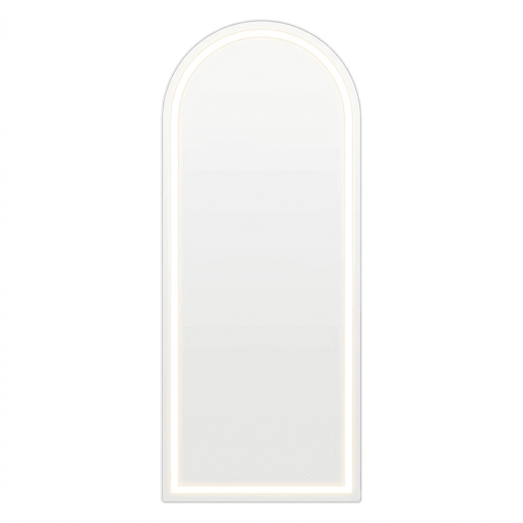 70" Silver Arch Lighted Freestanding And Wall Mounted Framed Full Length Mirror - HomeRoots - Flyclothing LLC