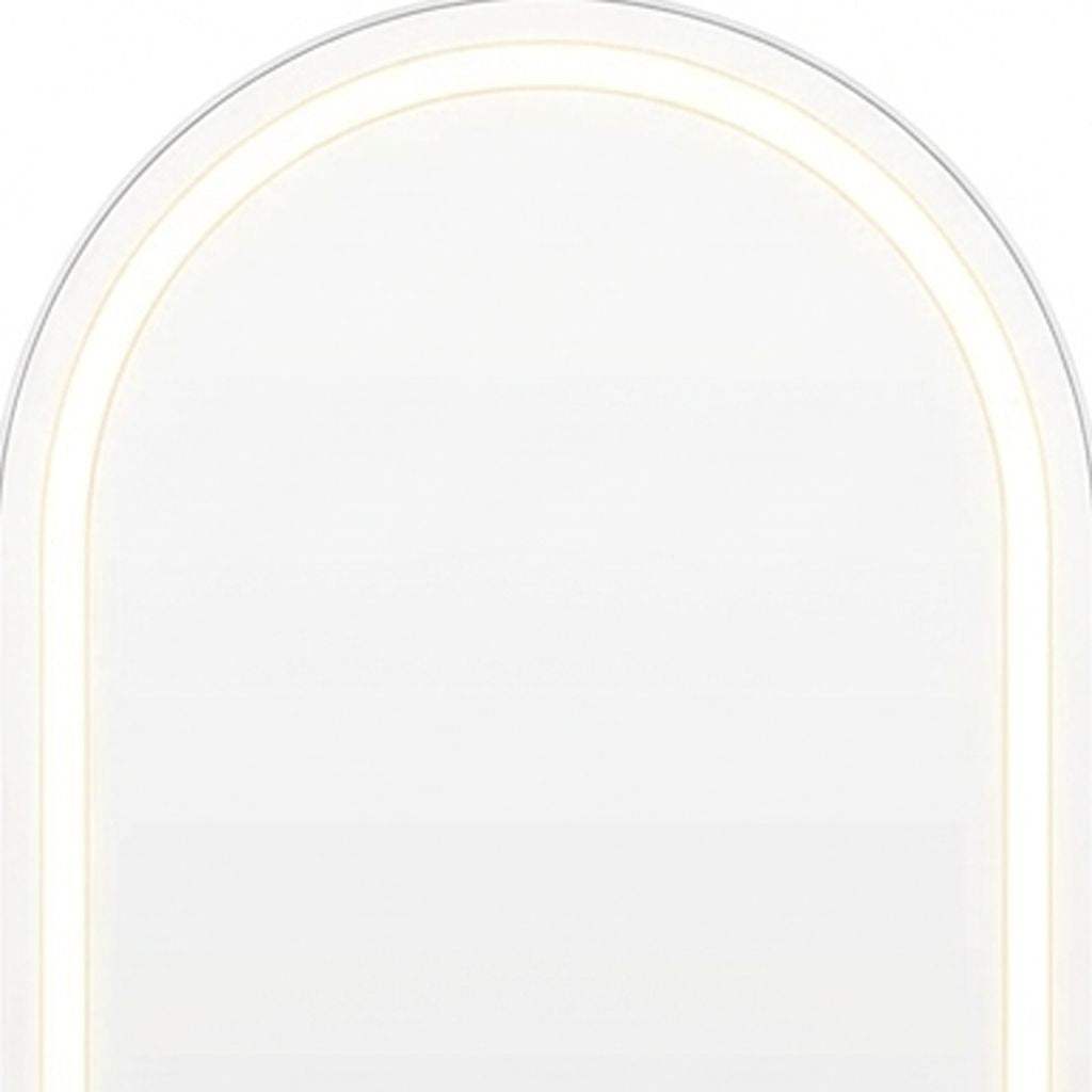 70" Silver Arch Lighted Freestanding And Wall Mounted Framed Full Length Mirror - HomeRoots - Flyclothing LLC