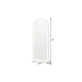 70" Silver Arch Lighted Freestanding And Wall Mounted Framed Full Length Mirror - HomeRoots - Flyclothing LLC